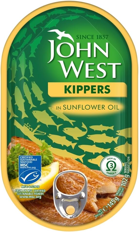 John West Kipper Fillets in Sunflower Oil - 10 x 145g