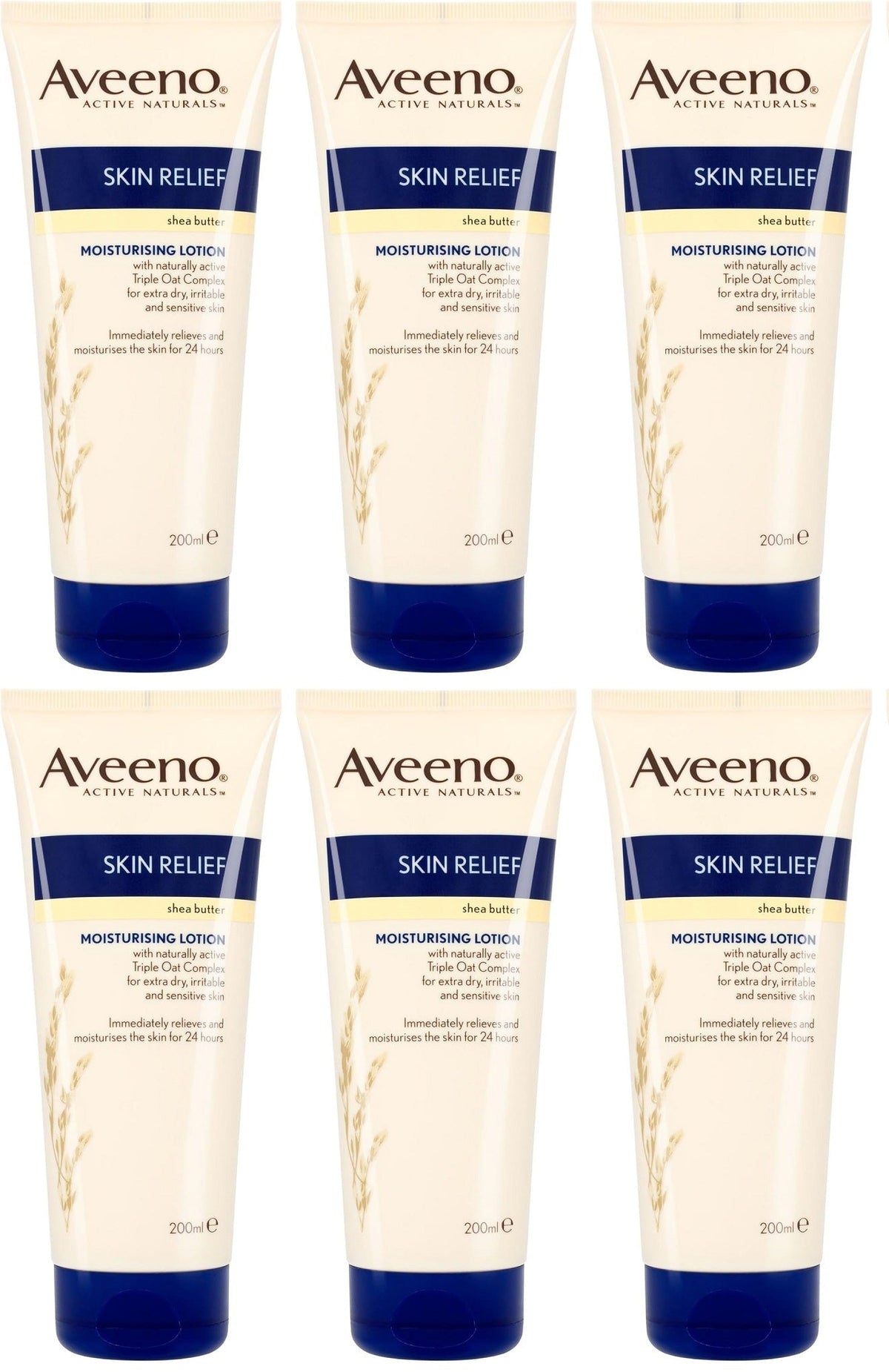 6 x Aveeno Skin Relief Moisturising Lotion 200Ml