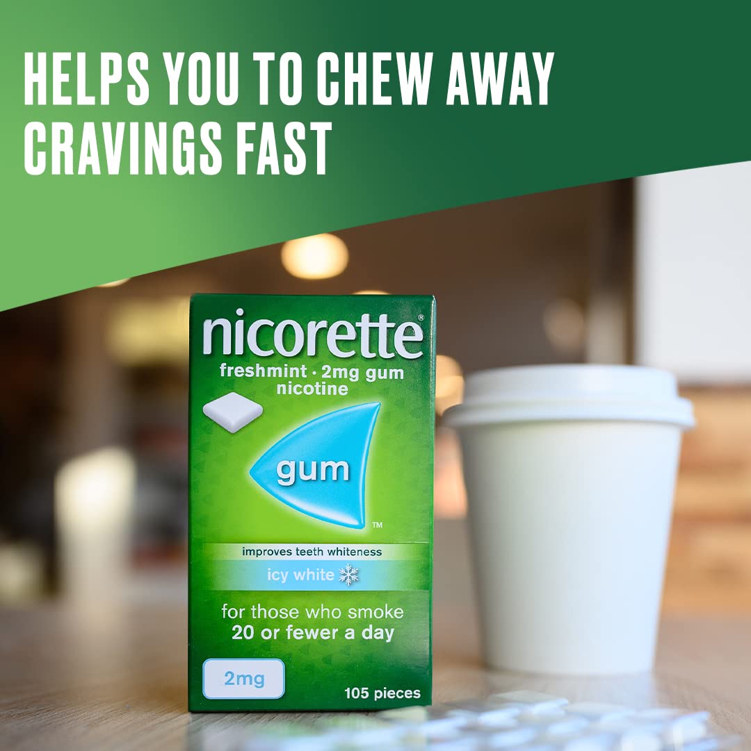 Nicorette Original Gum Nicotine 105 Piece, 4 mg (Stop Smoking Aid)