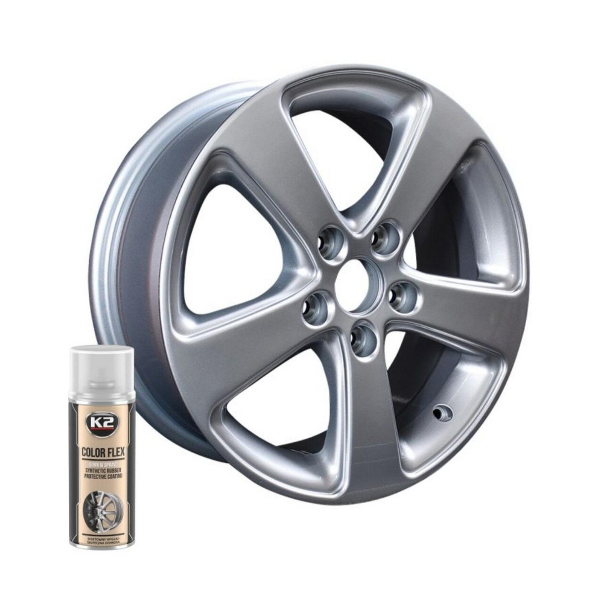 K2 COLOR FLEX Rubber Spray Clear - 400ml for Transparent Protective Coating