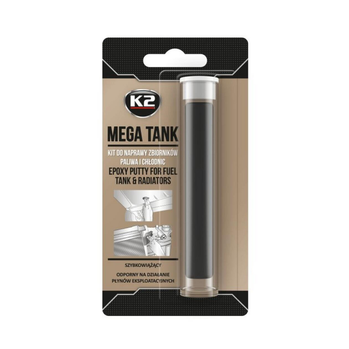 K2 MEGA TANK Epoxy Putty for Instant Fuel Tank Repairs