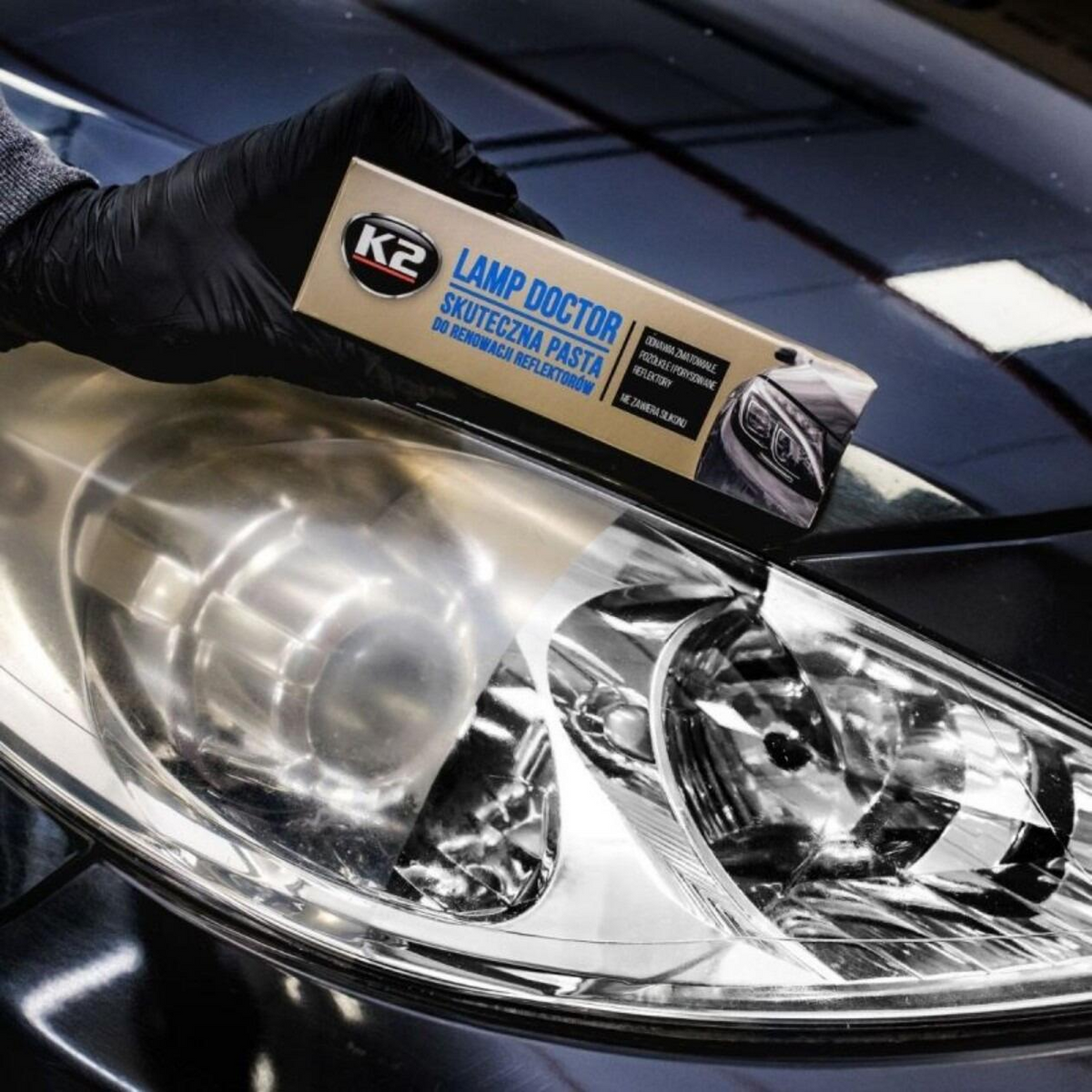 K2 Lamp Doctor Headlight Restoration Paste - Removes Scratches & Yellowing, 60g