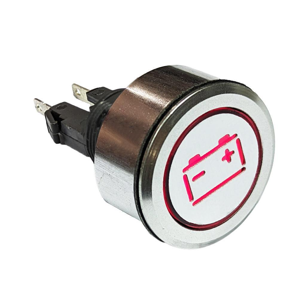 Savage 12V Blue LED Battery Light Warning Indicator Panel Switch - Universal