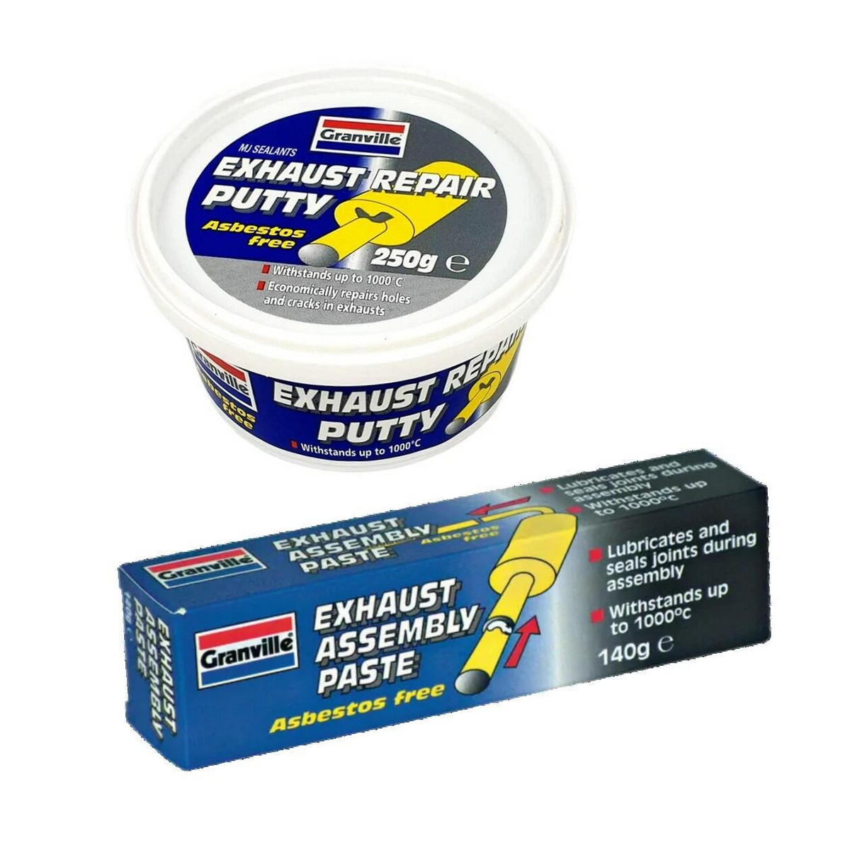 Granville Exhaust Repair Bundle - Assembly Paste & Heat Resistant Repair Putty