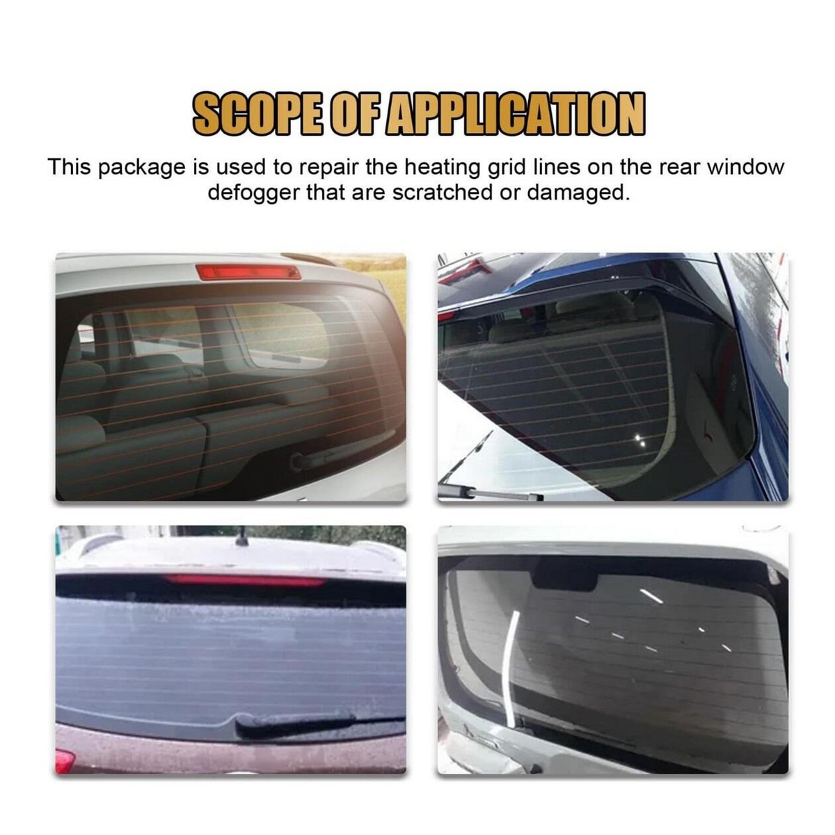 Heated Rear Window Repair Kit - Restore Damaged Defogger Grids Quickly