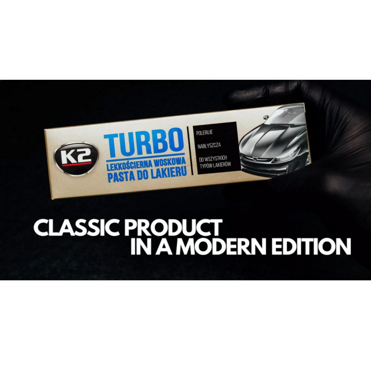 K2 Tempo Turbo Car Wax Polishing Paste - Scratch, Mark & Swirl Remover, 120g
