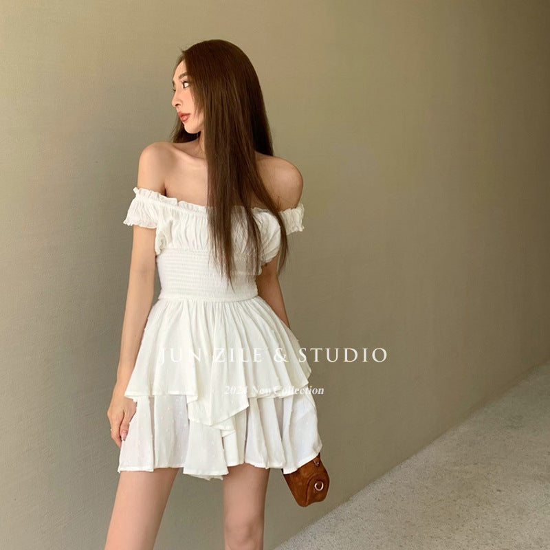 Summer Women's Black Collar Dress