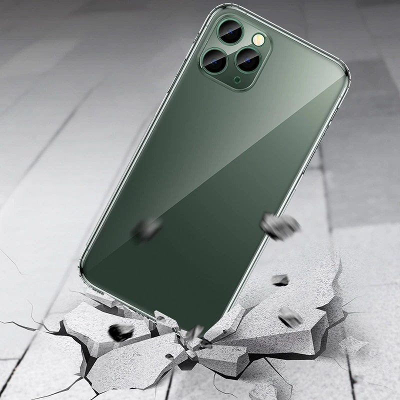 Soft TPU Clear Case with Dust Plug - For iPhone 16 Plus