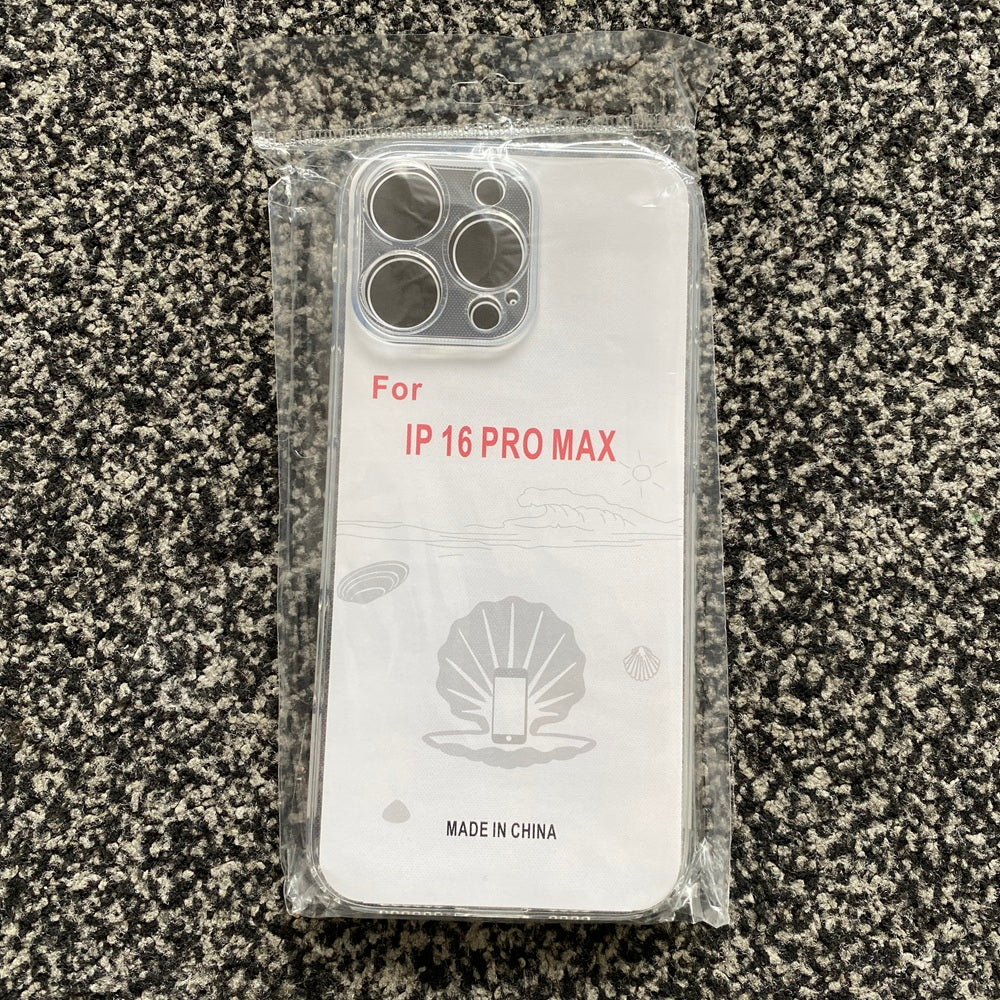 Soft TPU Clear Case with Dust Plug - For iPhone 16 Pro Max