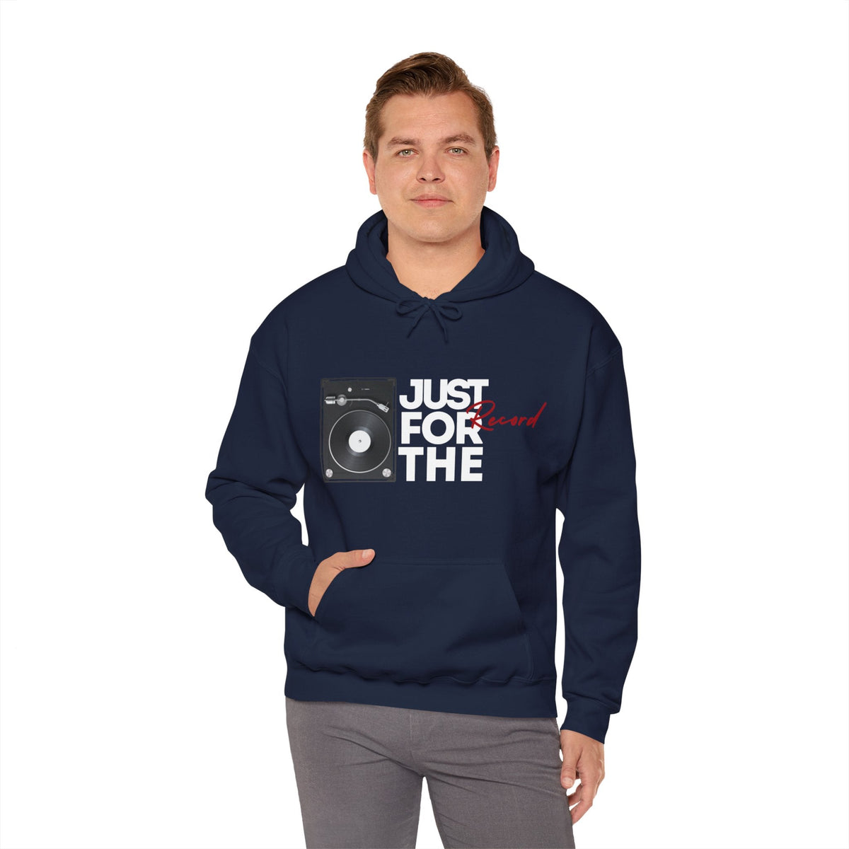 Just for the Record Men's Vinyl Record Hoodie