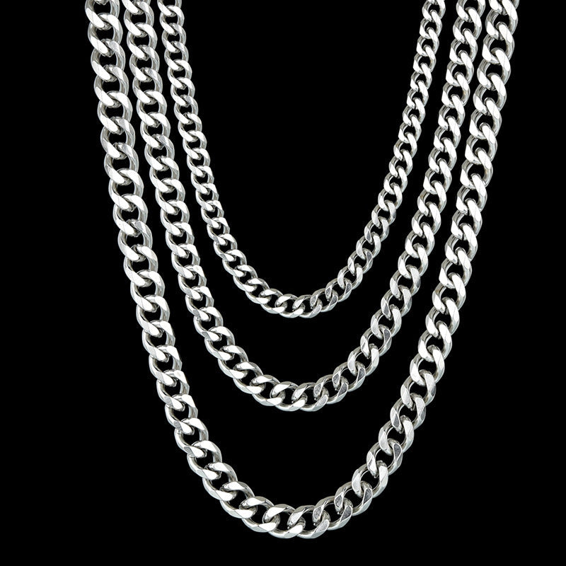 Six-sided Cuban Sweater Chain Simple Personality