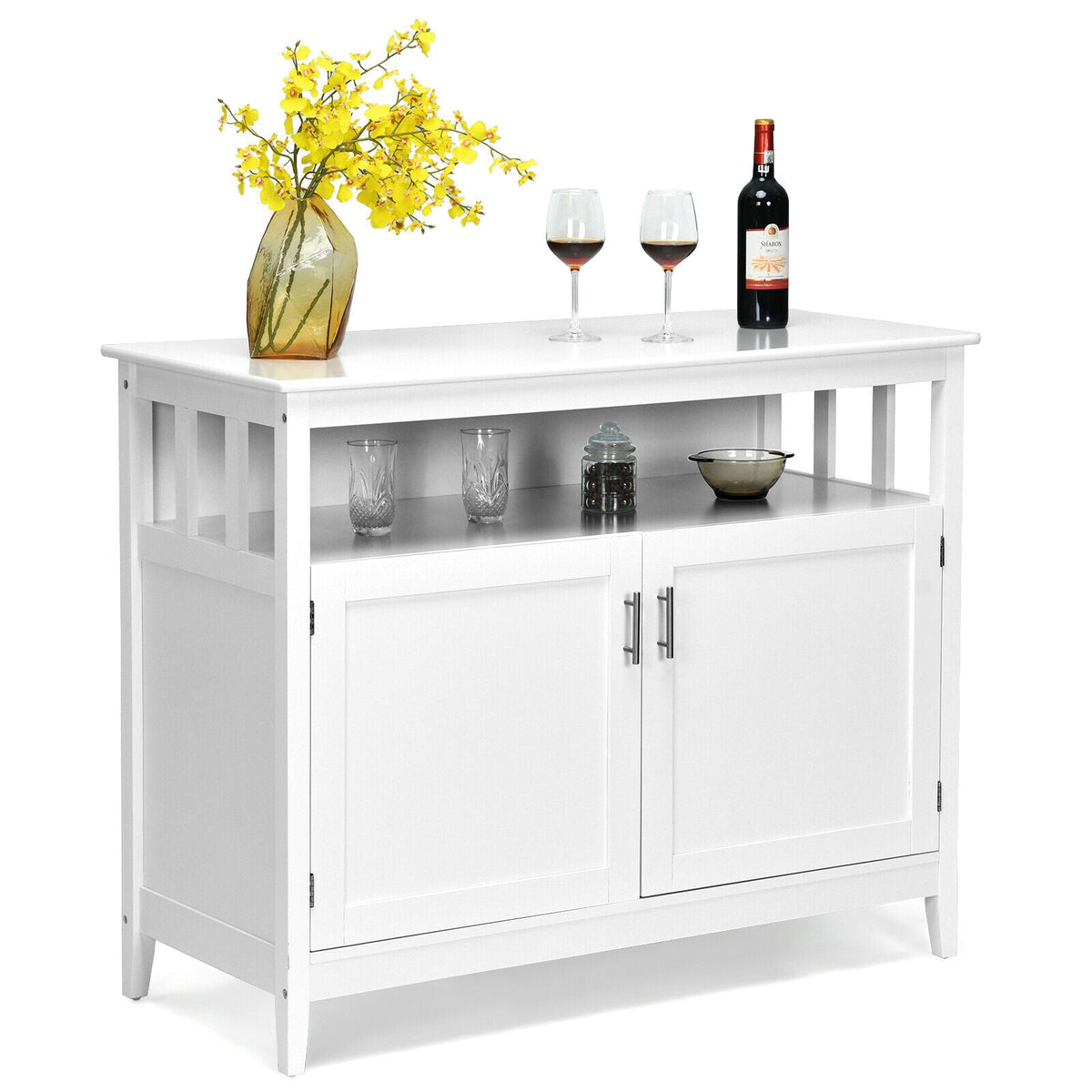 Modern Storage Cabinet Kitchen Buffet Server Sideboard-Grey