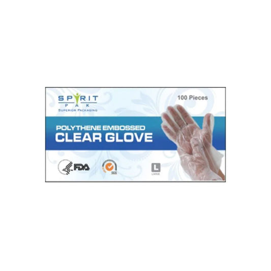 100 x Handschuhe Poly Transparent Mittel 100Stk X 100