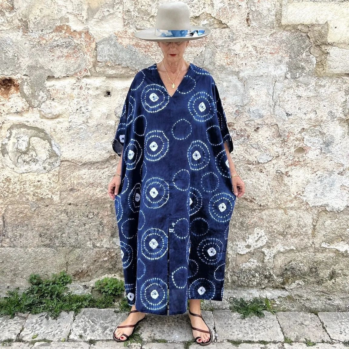 3D Printed Round Neck Pullover Patchwork Women's Dress