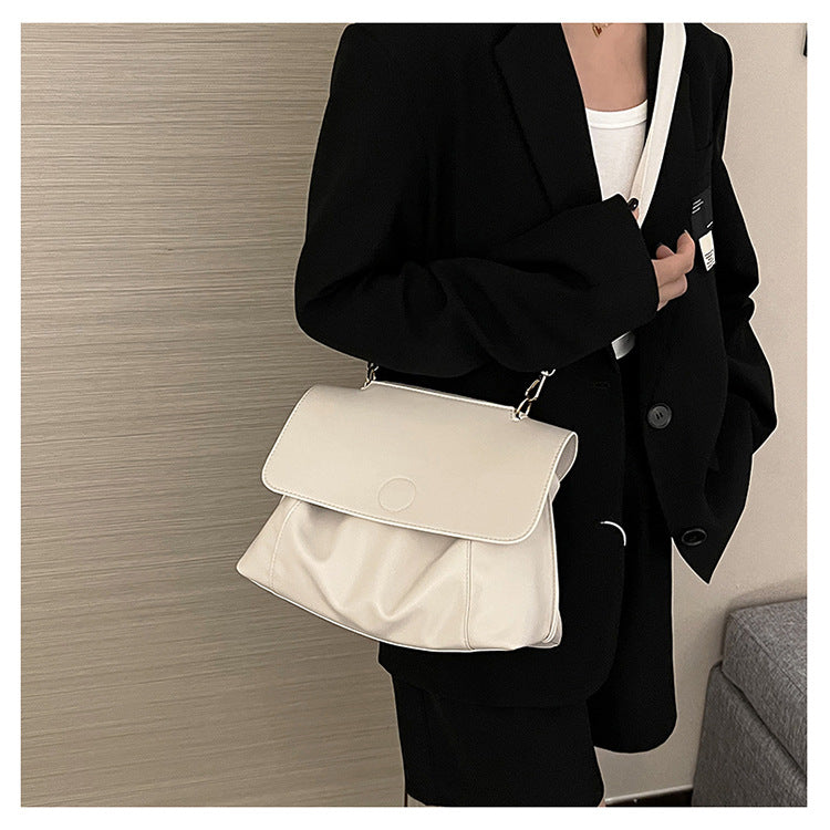 Women's Korean Style Pleated Tote | Large Shoulder Bag