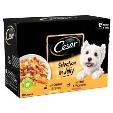 Cesar Deliciously Fresh Dog Food Pouch Mixed Selection in Jelly 12 x 100g - Case of 4