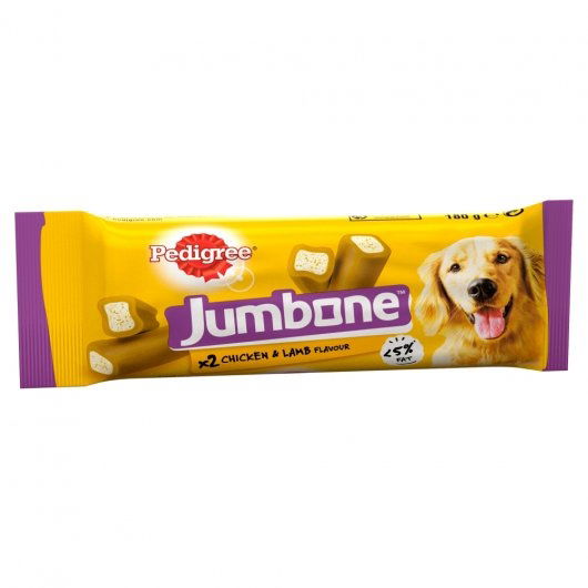 PEDIGREE Jumbone Adult Medium Dog Treat Chicken and Lamb 2 Chews 180g - Case of 12