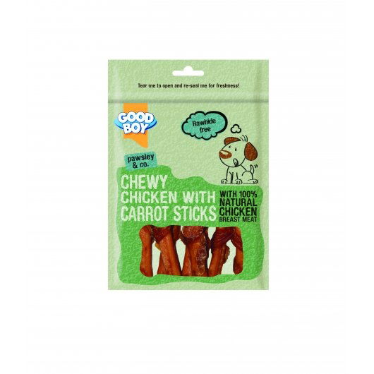 Pawsley and Co Chewy Chicken With Carrot Sticks - Case
