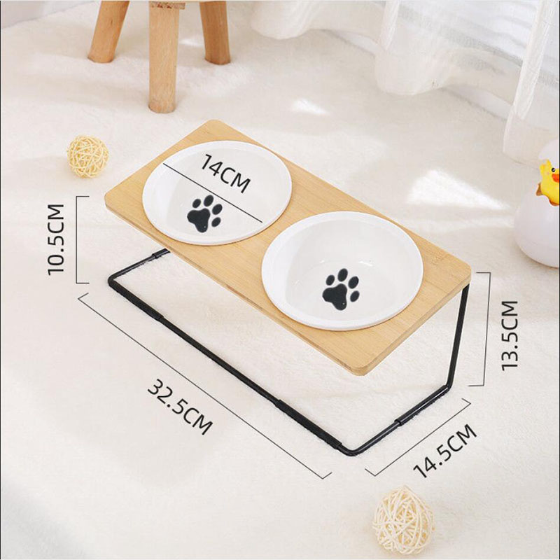 Black-proof Chin And Neck Protection Ceramic Cat Bowl