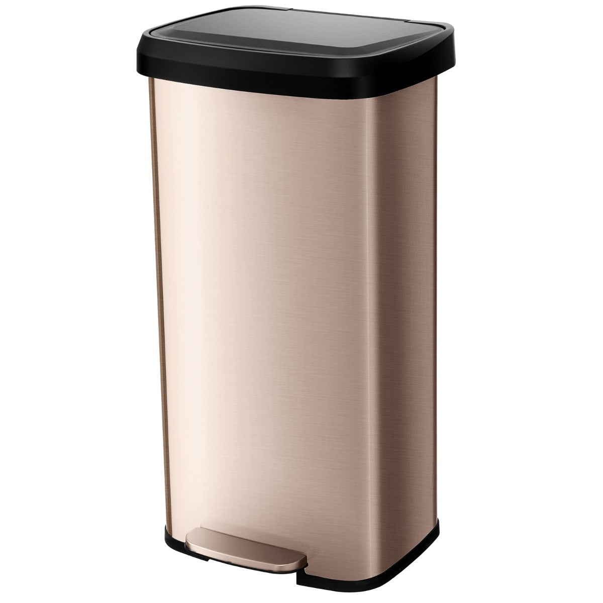 68L Step Trash Can with Soft Close Lid and Deodorizer Compartment-Golden