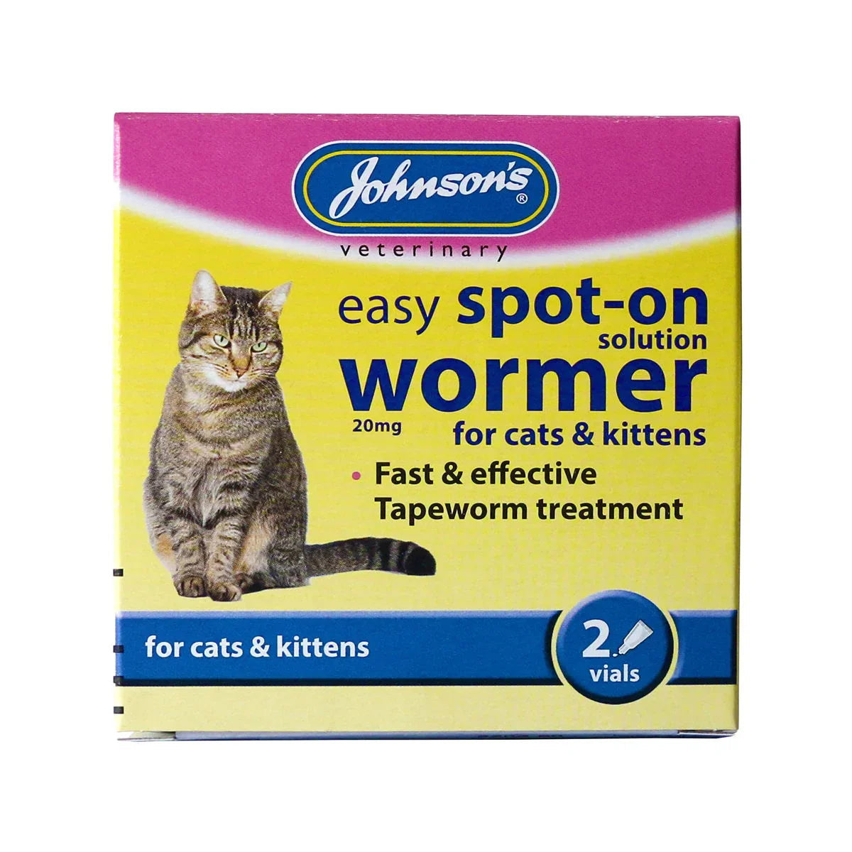 Johnson's Easy Spot-on Wormer for Cats 2 Pipette - Case of 6
