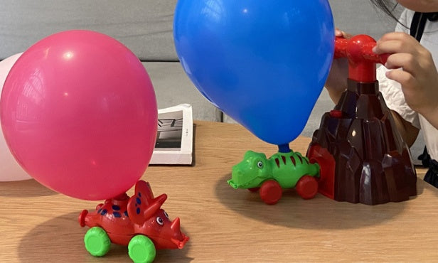 Dinosaur powered balloon car