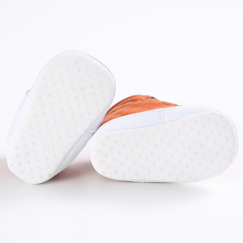 Puseky New Baby Boy Girls Shoes Cute Cartoon Bear Fox First Walkers Canvas Sneaker Anti-slip Soft Sole Toddler Shoes Footwear