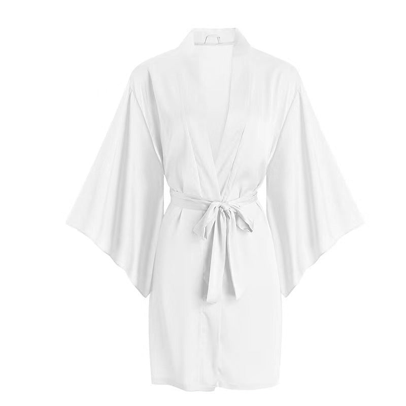 High-end Subtly Alluring Butterfly-knot Plus-size Viscose Sexy Pajamas