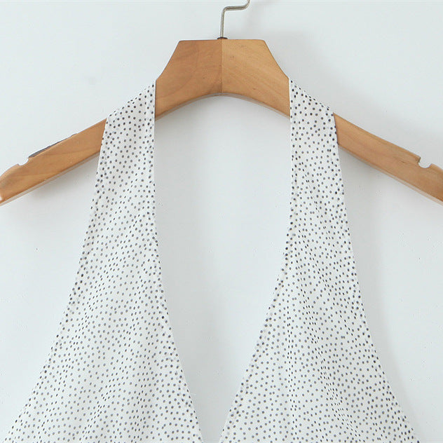 V-neck Halter Sexy Backless Holiday Women's Dress