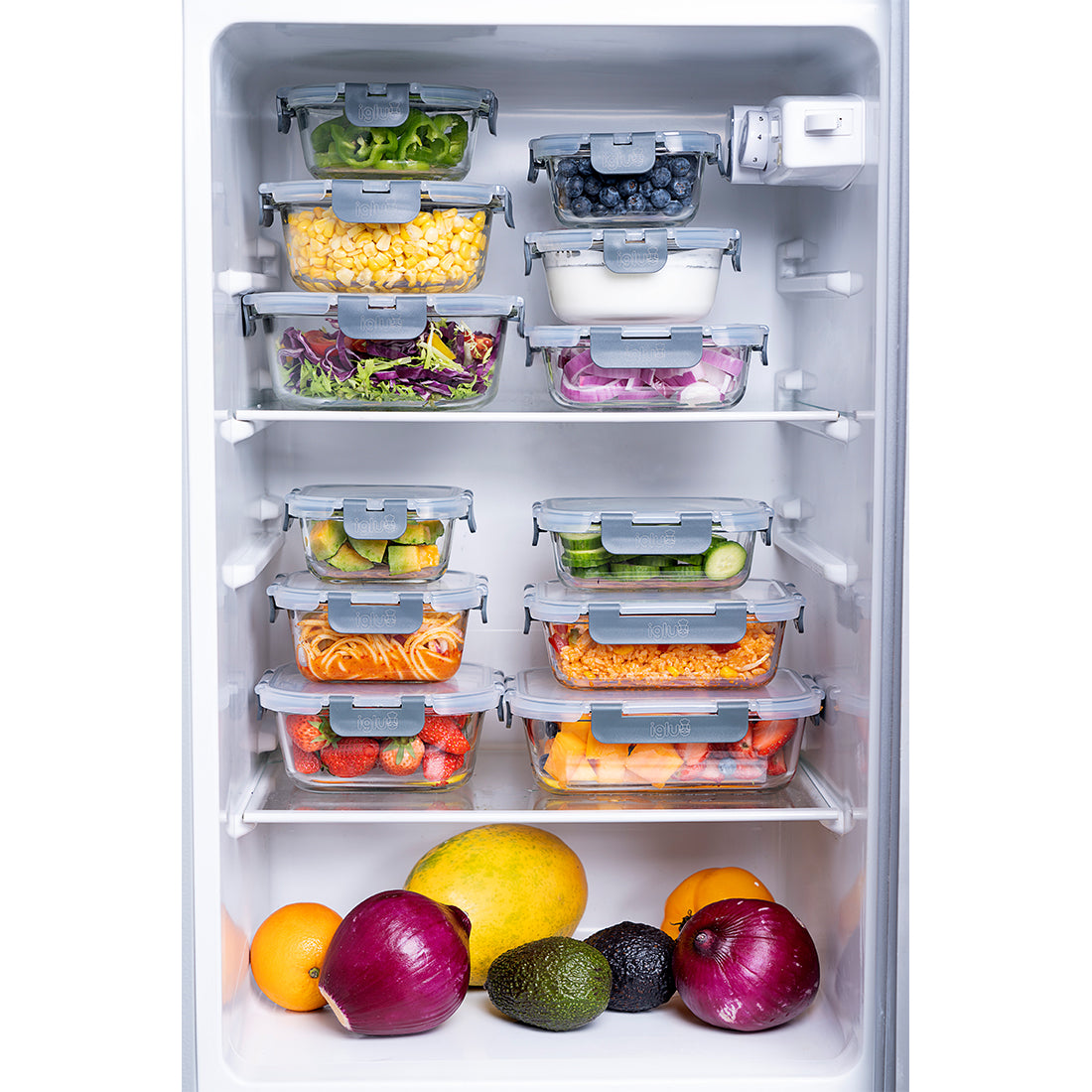 Borosilicate Glass Food Storage Containers with Airtight Lids | 12-Pack Assorted Sizes