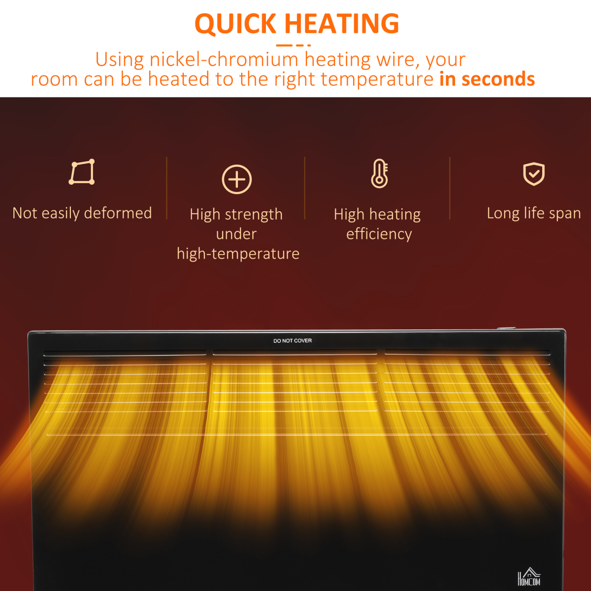 Convector Radiator Heater Freestanding or Wall-mounted Portable Electric Heating