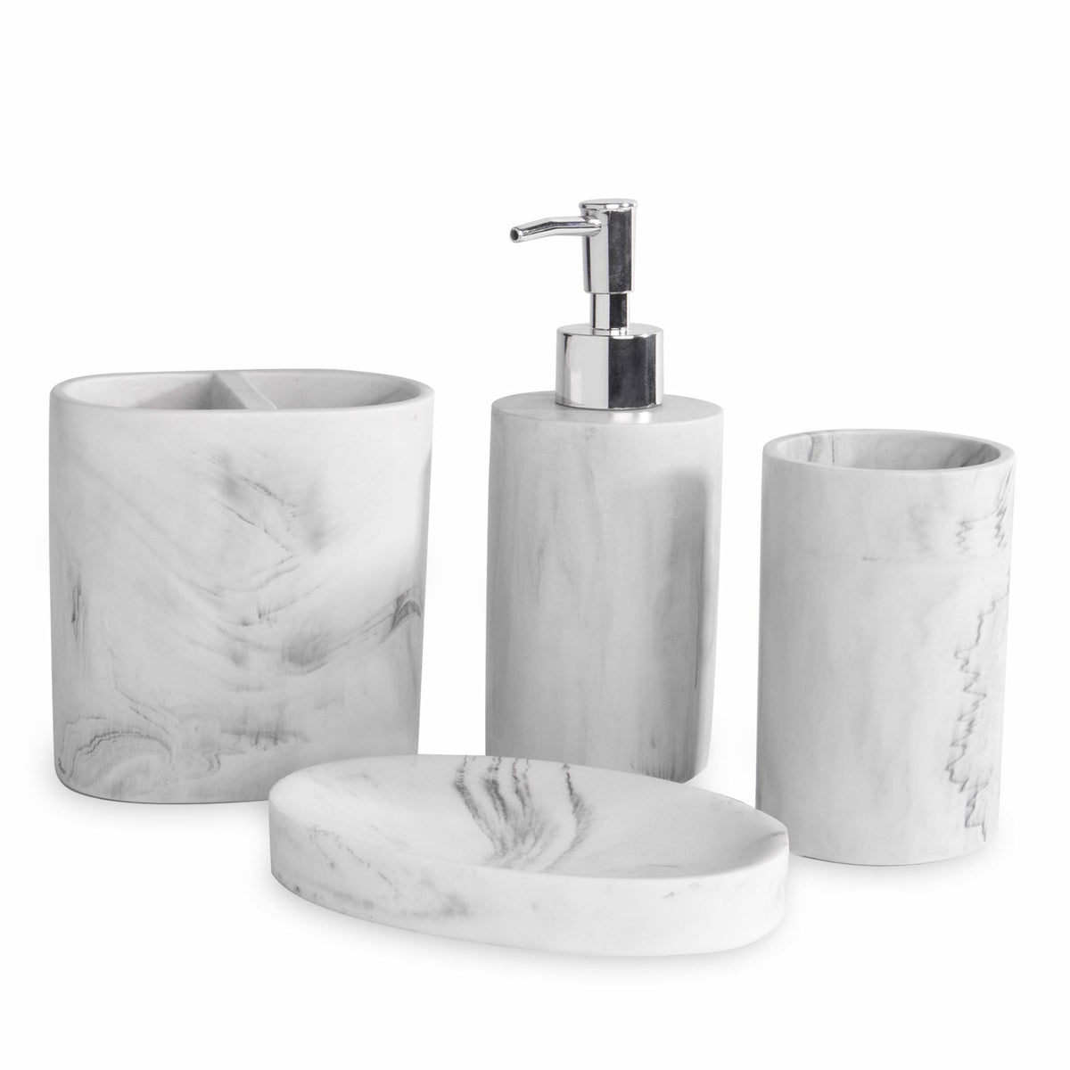 Resin Bathroom Set - 4 Piece | M&W