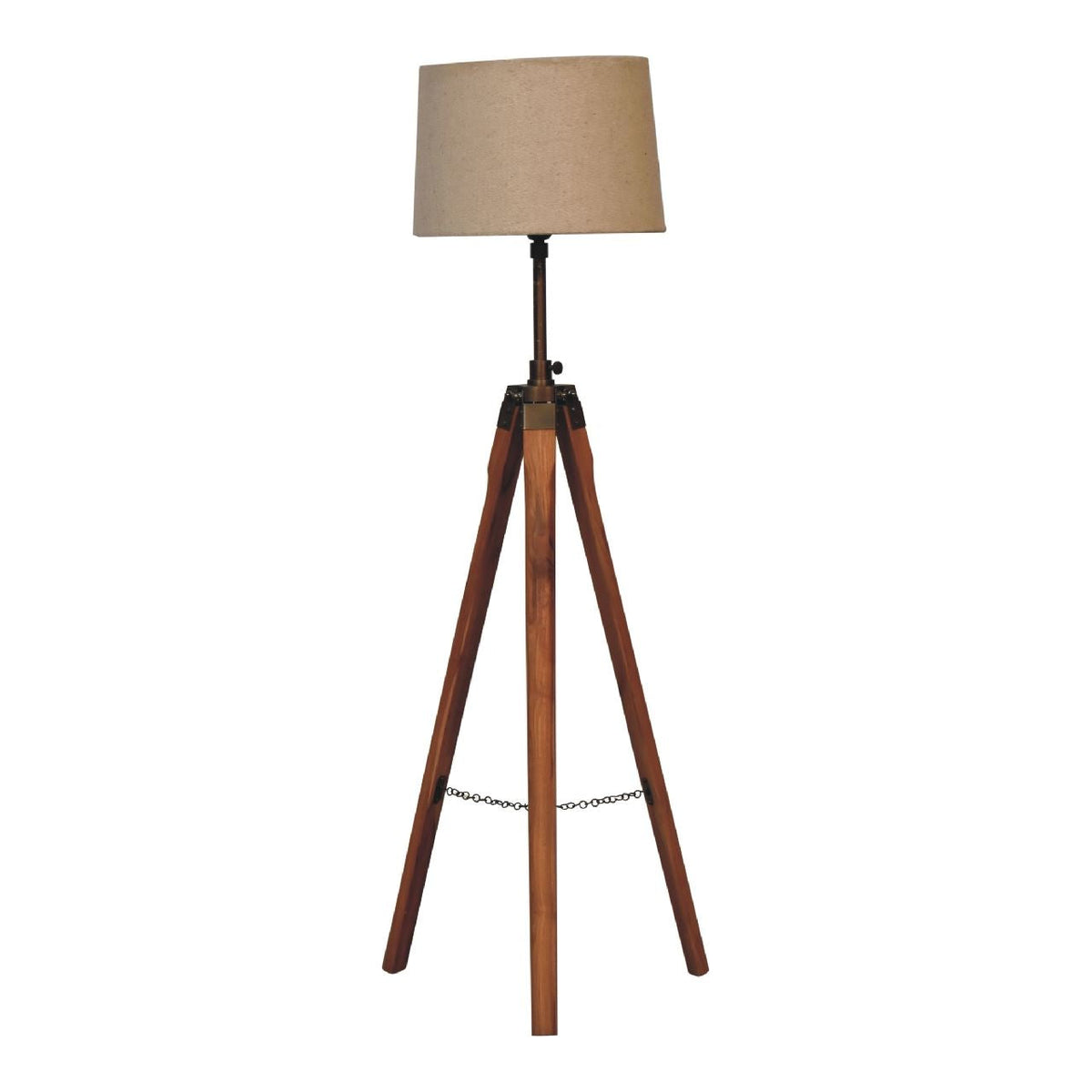 Artisan Fixed Brass Tripod Floor Lamp