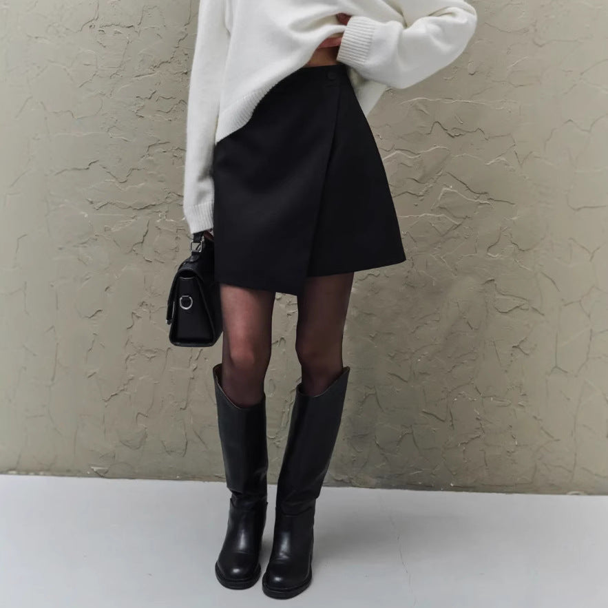 Versatile Figure-flattering High-waisted A-line Skirt With A Slit