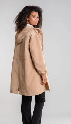 Long Sleeve Mid-length Trench Coat