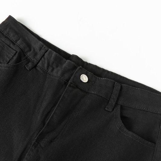 Stretch Denim Slim-fit High-waist Retro Cropped Cigarette Pants