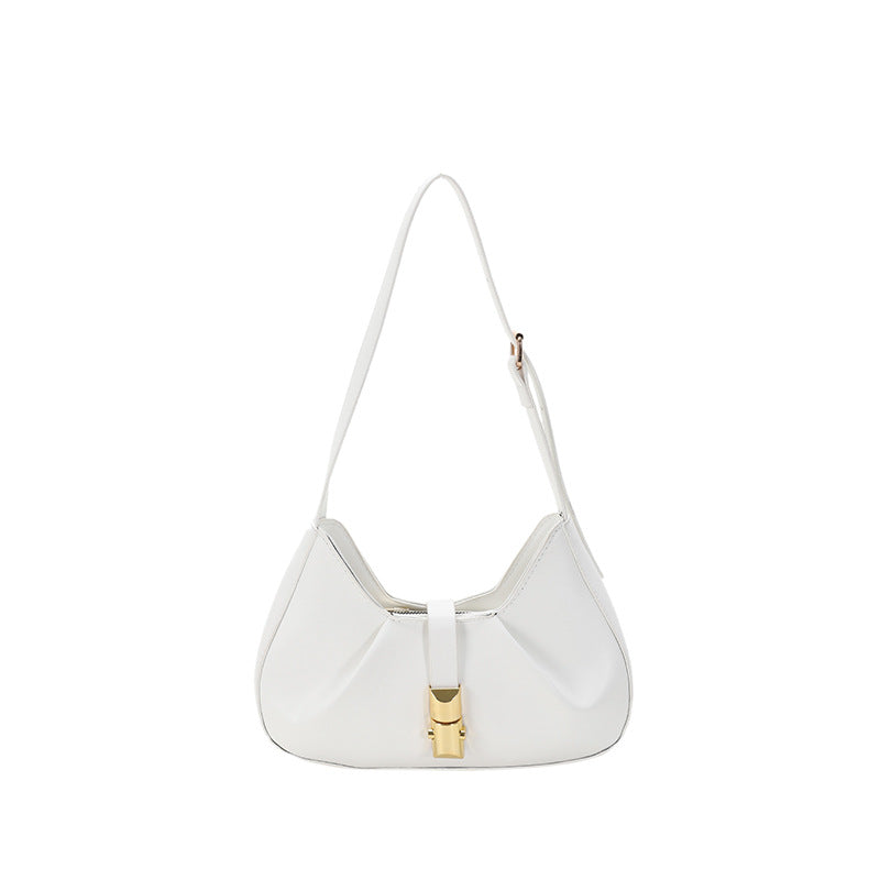 Simple Solid Color Shoulder Small Square Bag Fashion Baguette