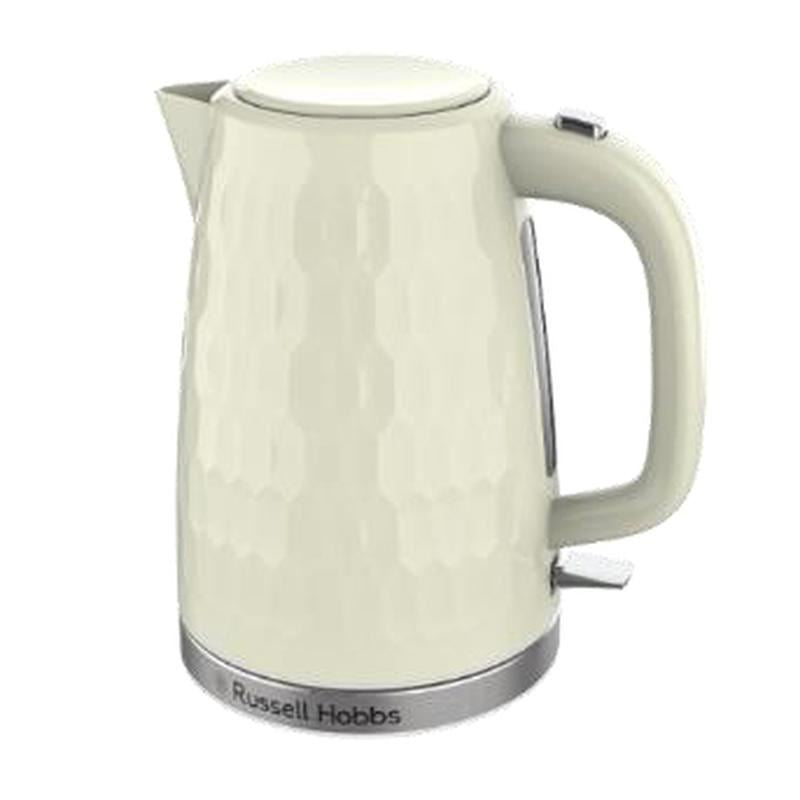 Russell Hobbs Honeycomb 1.7L Textured Kettle Cream