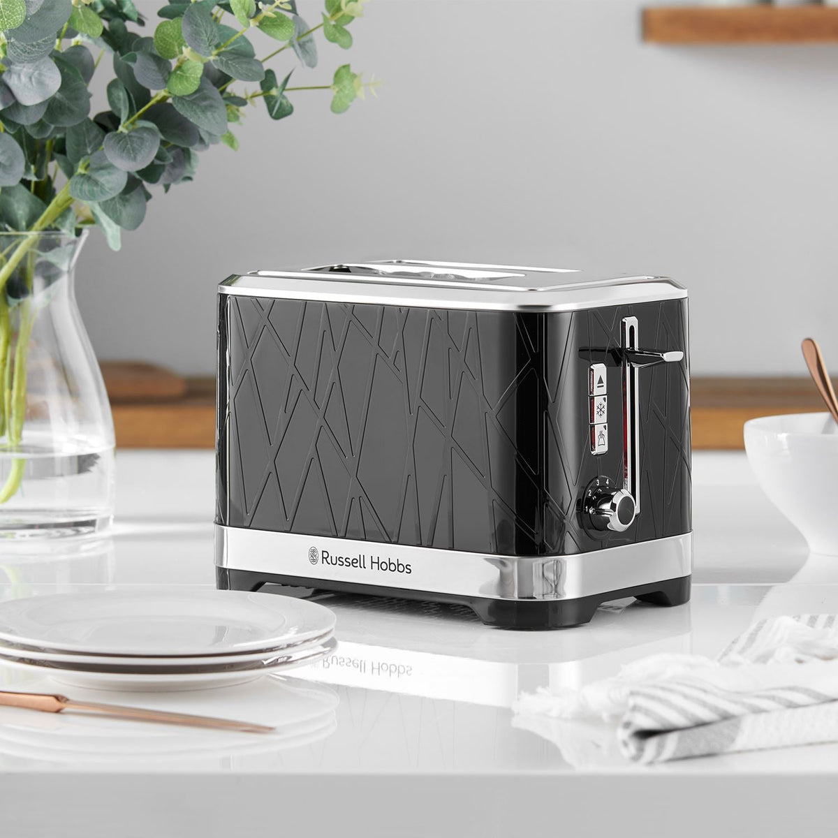 Russell Hobbs Structure 2 Slice Toaster Black