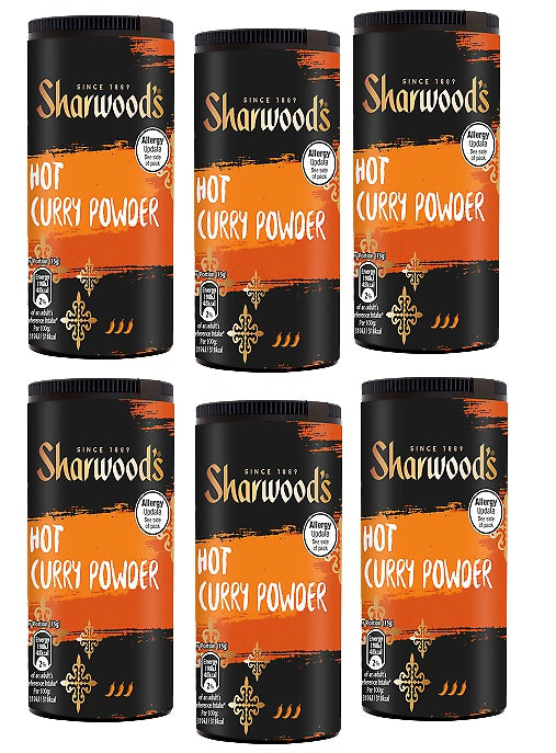 6 x Sharwoods Curry Picante en Polvo 102g