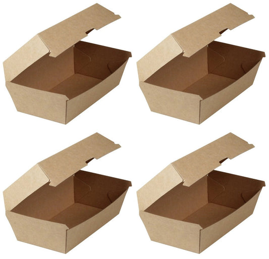 No.9 Corrugated Clam Shell Snack Boxes | 50pk x 4 (Case of 4)