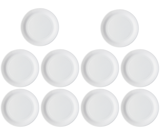 10 x Platos de papel redondos Green Spirit 9 de 100 unidades