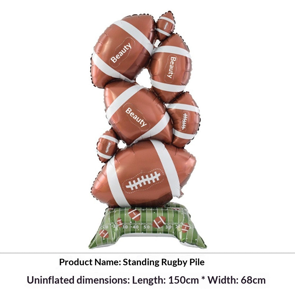 Large-sized Standing Soccer-themed Foil Balloons For Party Decorations