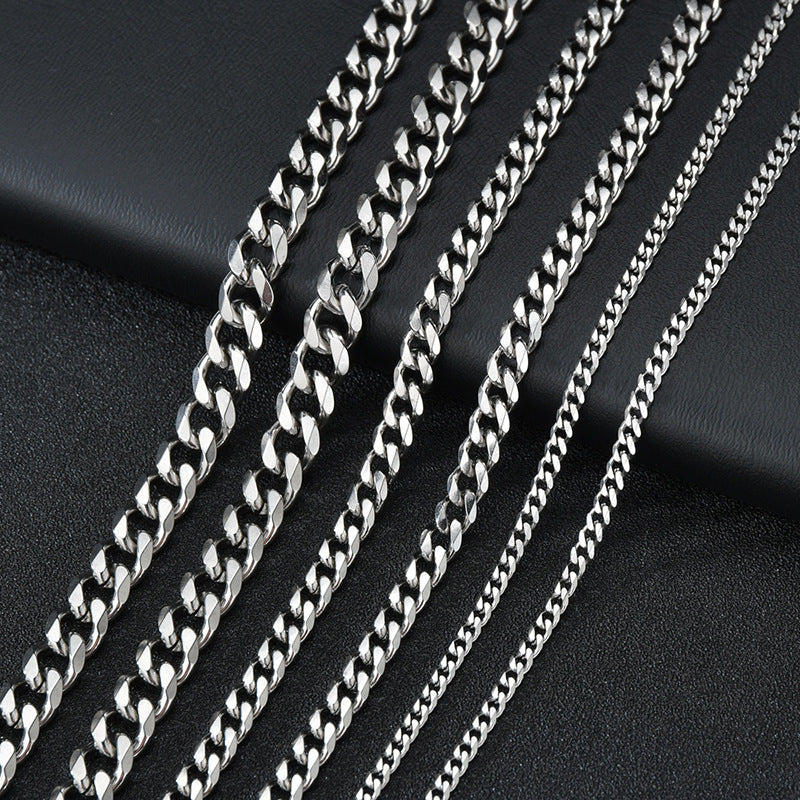 Six-sided Cuban Sweater Chain Simple Personality