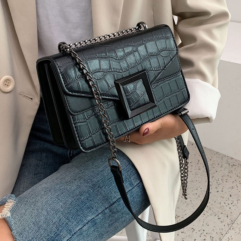 Net red chain small square bag