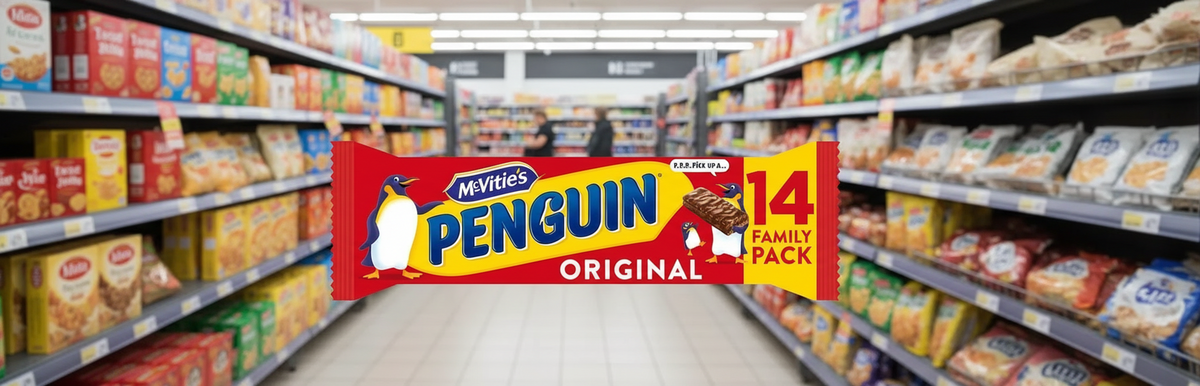 18 x Mcvitie's Penguin Milk Twin 14 unidades - 344 GM