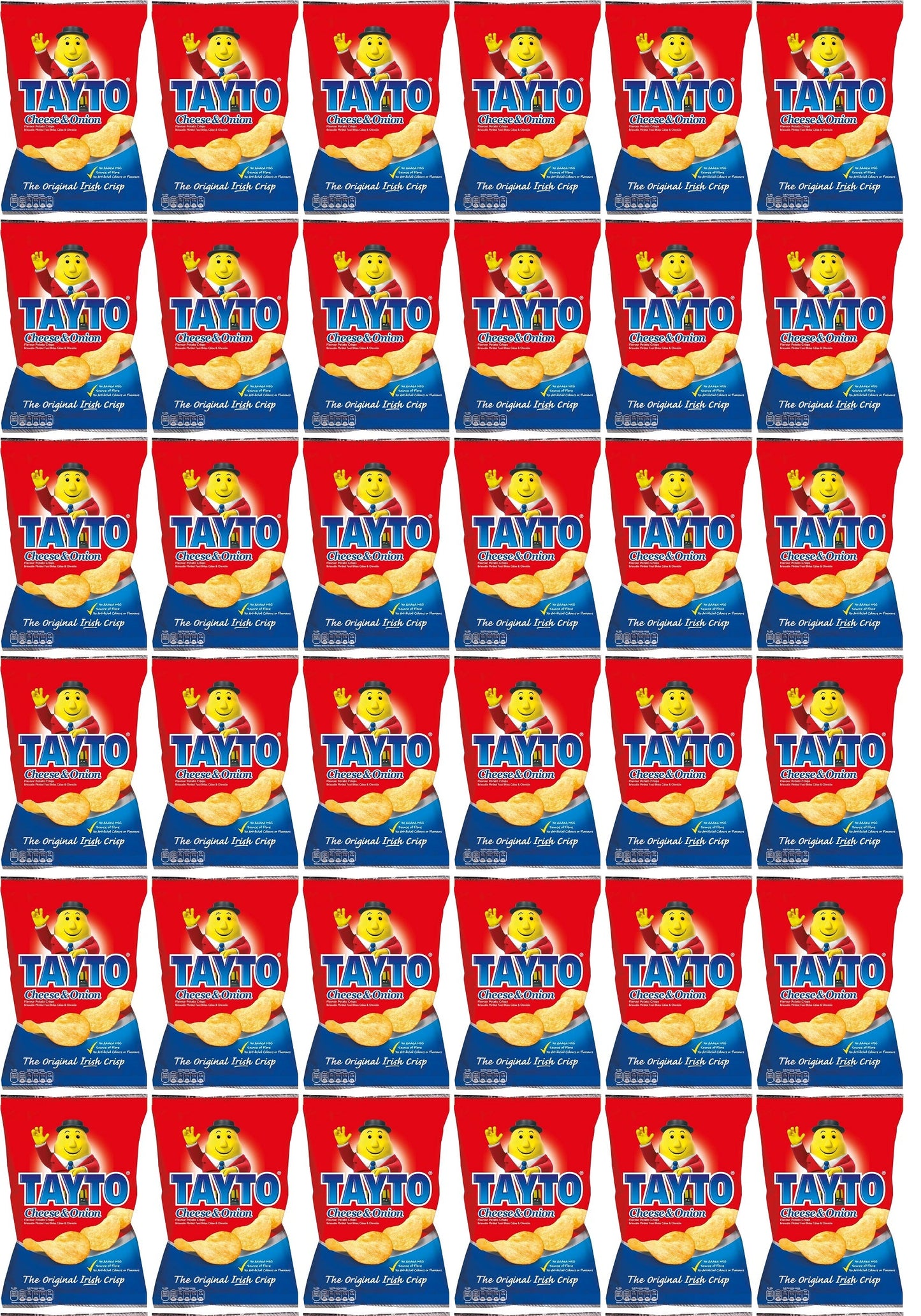 Tayto Cheese & Onion Chips | 36 x 25g Multipack (6 x 6er-Packs)
