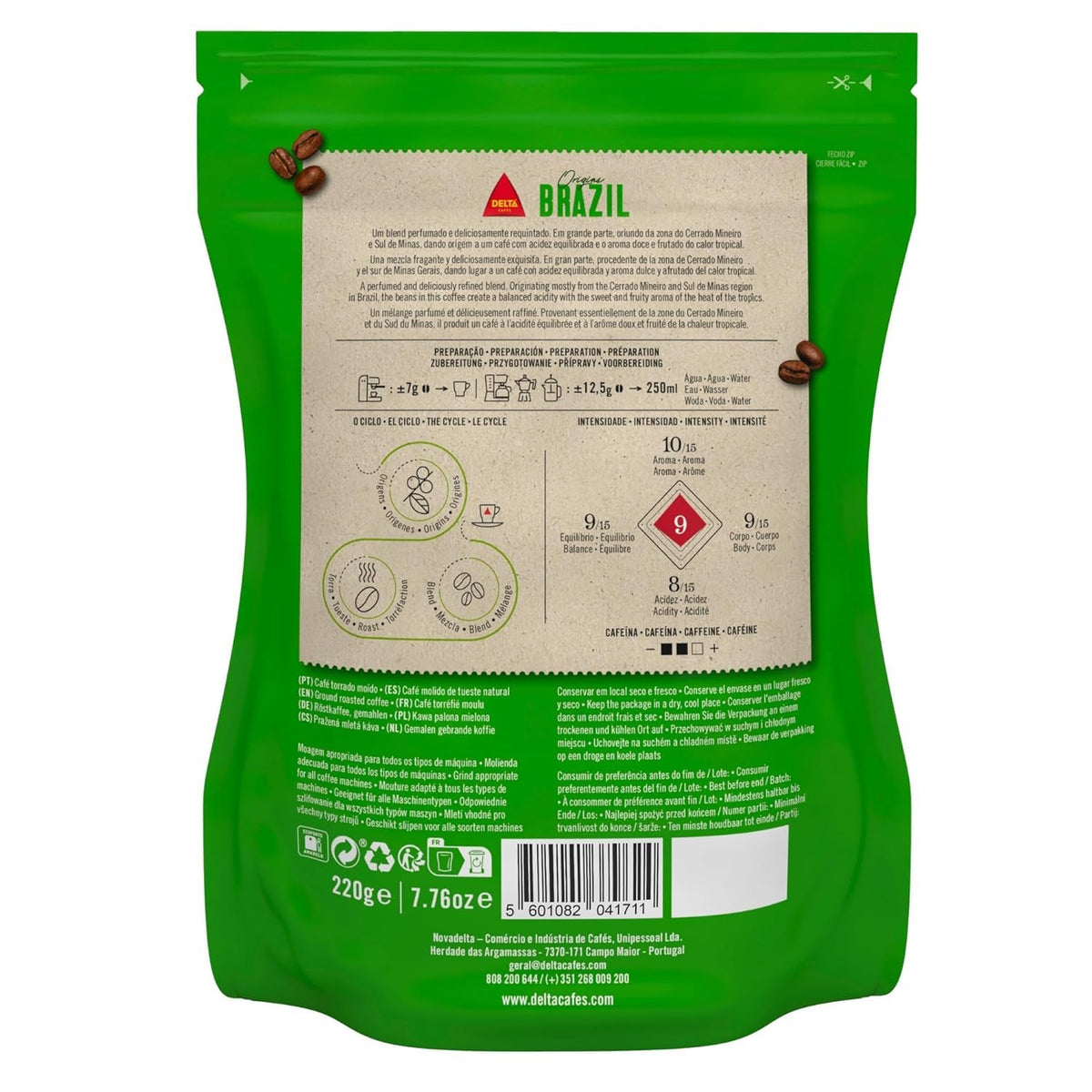 Delta Cafes Brazil - 220 Gr - Ground roasted coffee
