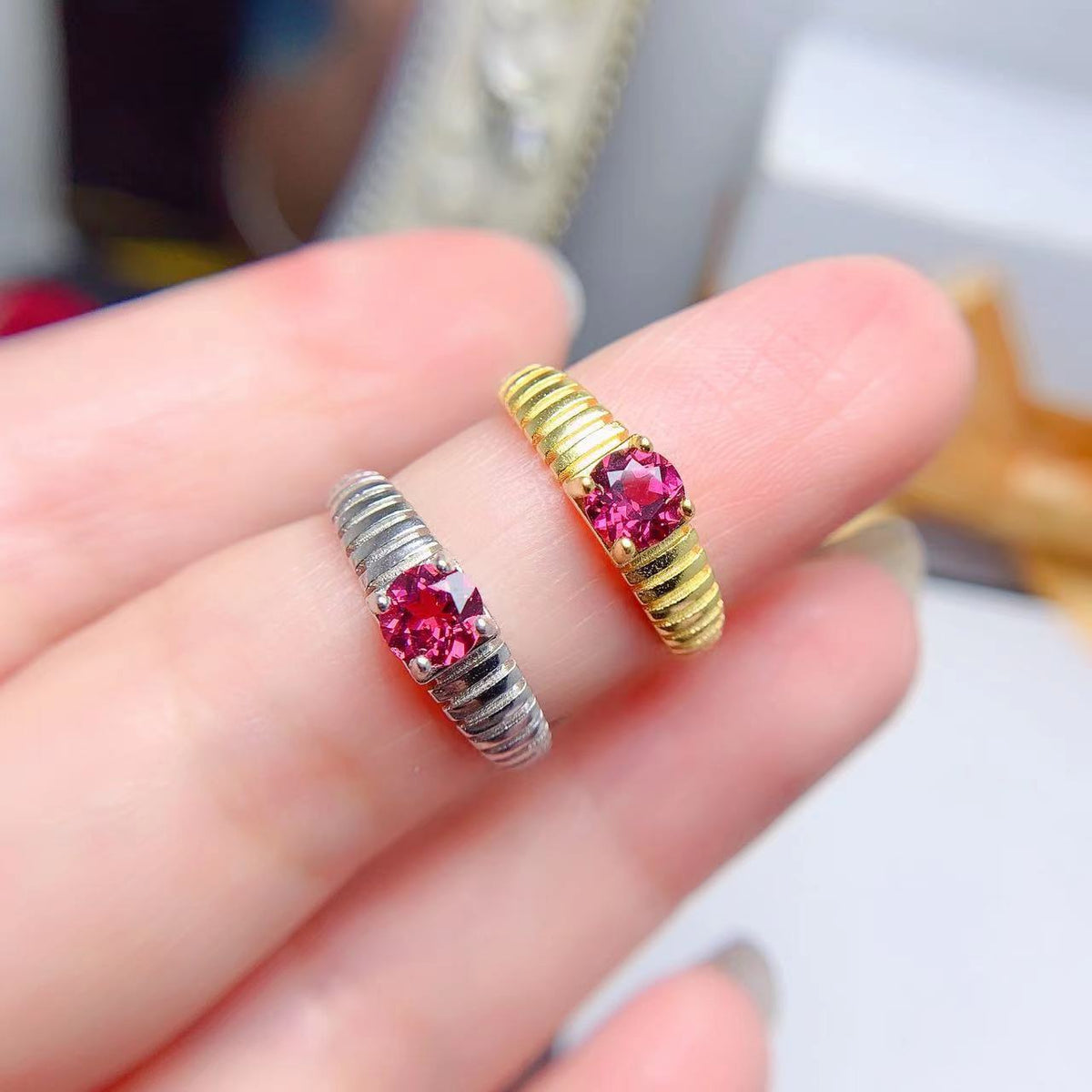 Vintage Natural Magnesium Aluminum Ring Valentine's Day Gift
