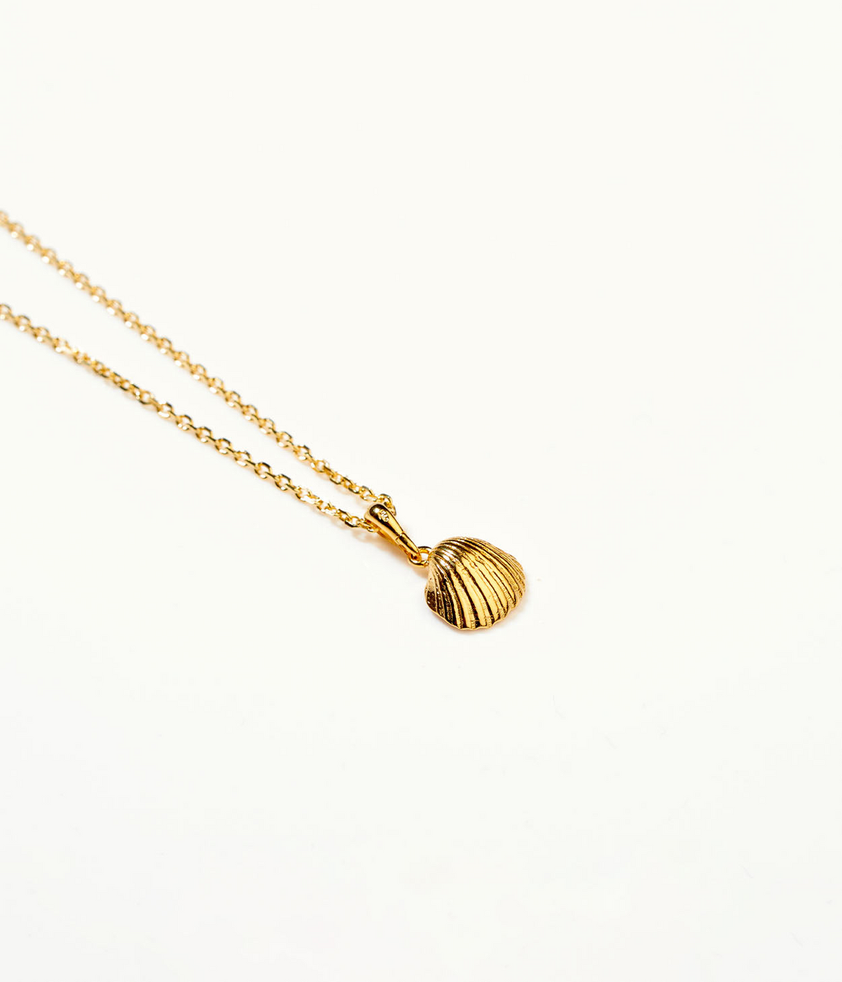 Gold Pearl Sea Shell Necklace